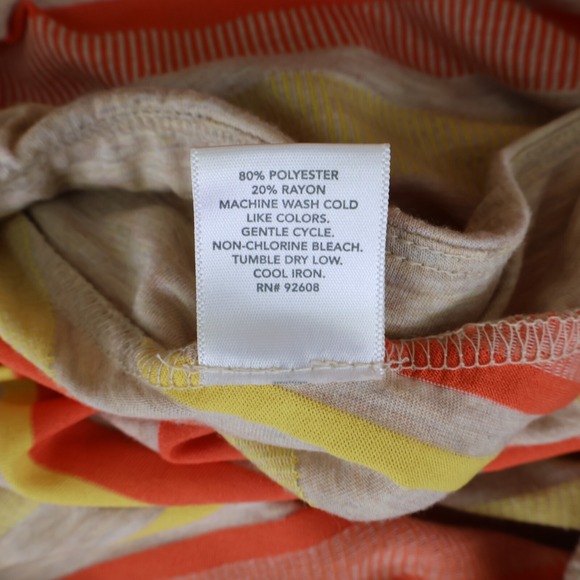 Passports Maxi Skirt Womens S Multicolor Striped Polyester Elastic Waist Stretch - Picture 7 of 8